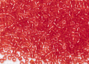 Бисер Япония MIYUKI Delica цилиндр 10/0 5 г DBM-0704 тёмно-мандарин прозрачный