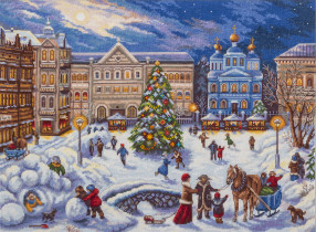 Набор для вышивания " PANNA" " Золотая серия" GM- 1515 ( ГМ- 1515 ) " Новогодние гуляния" 