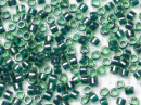 Бисер Япония MIYUKI Delica цилиндрический 11/0 5г DB-0275 зеленый/бирюзовый с цветной линией блестящий